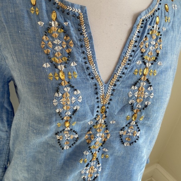 Lilly Pulitzer Amelia Island Tunic Bennet Blue - Picture 5 of 9
